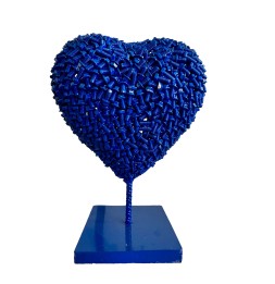 Coeur bleu sculpture...