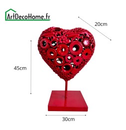 Coeur rouge sculpture...