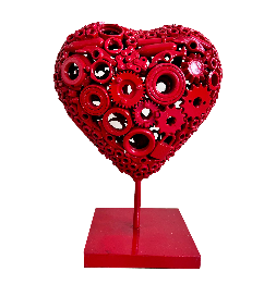 Coeur rouge sculpture...