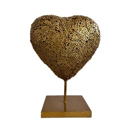 Coeur or chaines sculpture...
