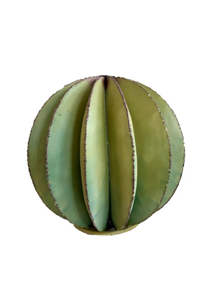 Cactus boule sculpture métallique 40x40x40cm