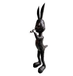 Lapin cartoon sculpture métallique 160x40x45cm