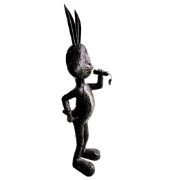 Lapin cartoon sculpture métallique 160x40x45cm