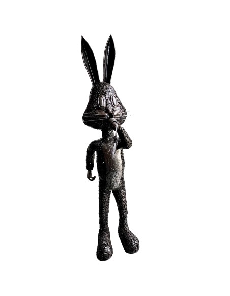 Lapin cartoon sculpture métallique 160x40x45cm