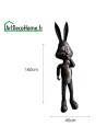Lapin cartoon sculpture métallique 160x40x45cm