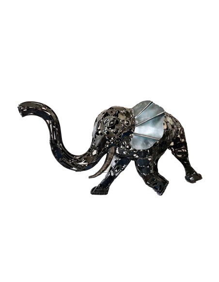 Eléphant sculpture métallique 70x140x65cm