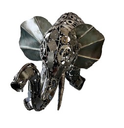 Eléphant sculpture métallique 70x140x65cm