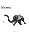 Eléphant sculpture métallique 70x140x65cm