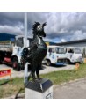 Coq sculpture métallique 185x130x62cm