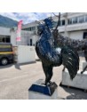 Coq sculpture métallique 185x130x62cm