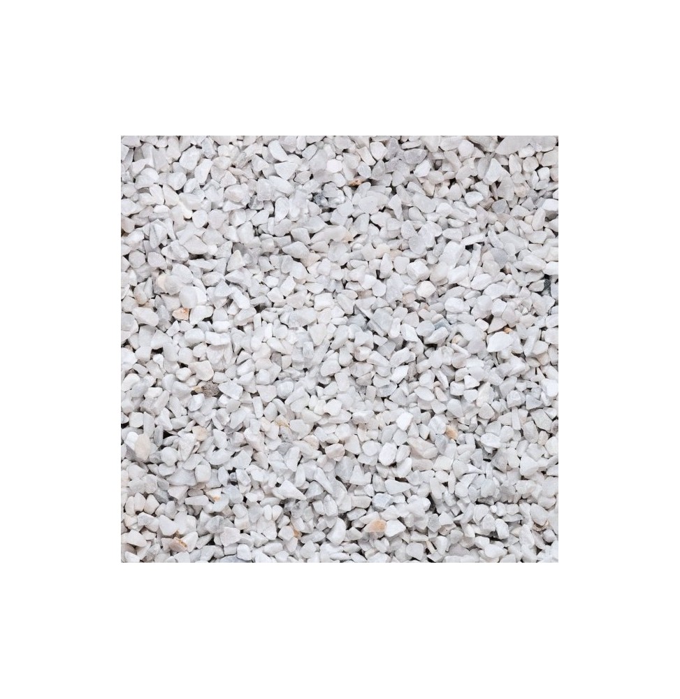 Concassé blanc carrare en sac 25 Kg