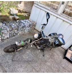 Moto taille réelle sculpture métallique 145x200x60cm