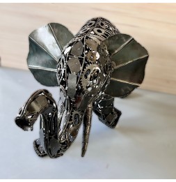 Eléphant sculpture métallique 70x140x65cm