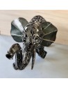 Eléphant sculpture métallique 70x140x65cm