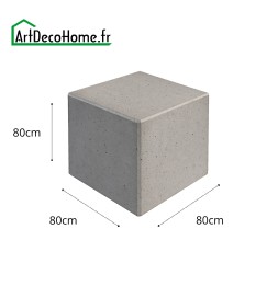 Bloc béton 80x80x80cm lisse
