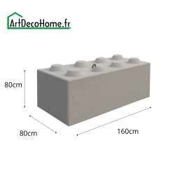 Bloc béton 160x80x80cm empilable