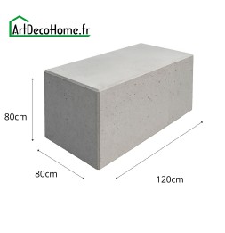 Bloc béton 120x80x80cm lisse