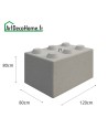 Bloc béton 120x80x80cm empilable