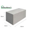 Bloc béton 120x60x60cm lisse