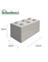 Bloc béton 120x60x60cm empilable