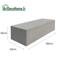 Bloc béton 180x60x60cm lisse