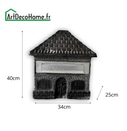Boite aux lettres noire 34x40x25cm