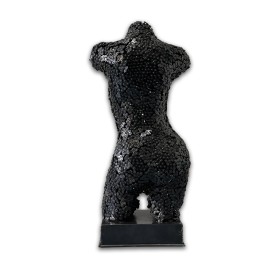 Buste femme sculpture métallique 85x40x28cm