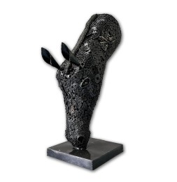 Tête de cheval sculpture métallique 85x60x33cm