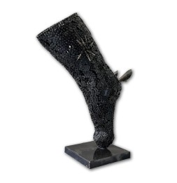 Tête de cheval sculpture métallique 85x60x33cm