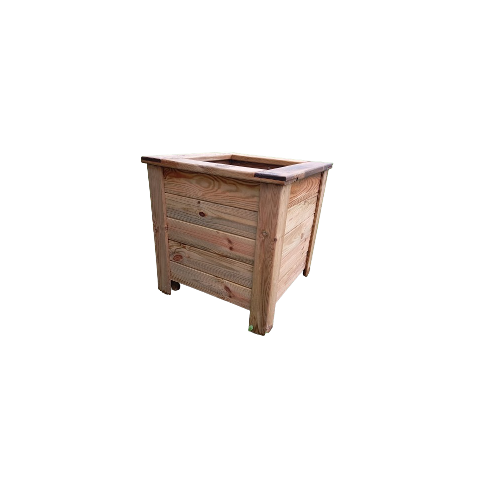 Jardinière en bois carré 52x52x55