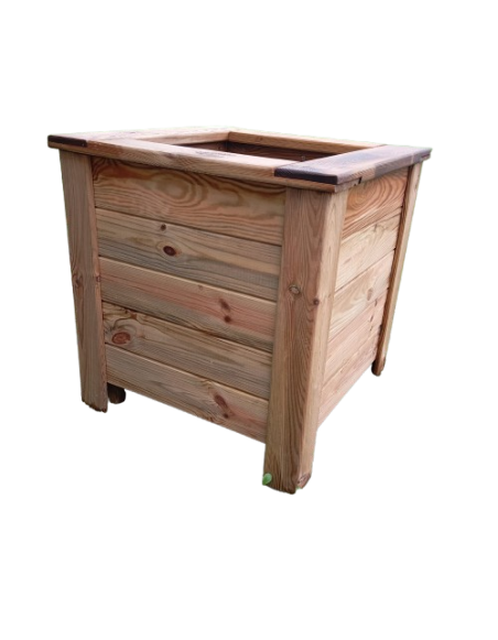 Jardinière en bois carré 52x52x55