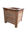 Jardinière en bois carré 52x52x55