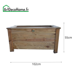 Jardinière rectangulaire 102x52x55