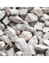 Pierre à gabion blanc en vrac