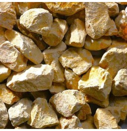 Pierre à gabion crème en vrac