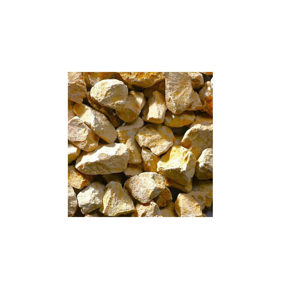 Pierre à gabion crème en vrac