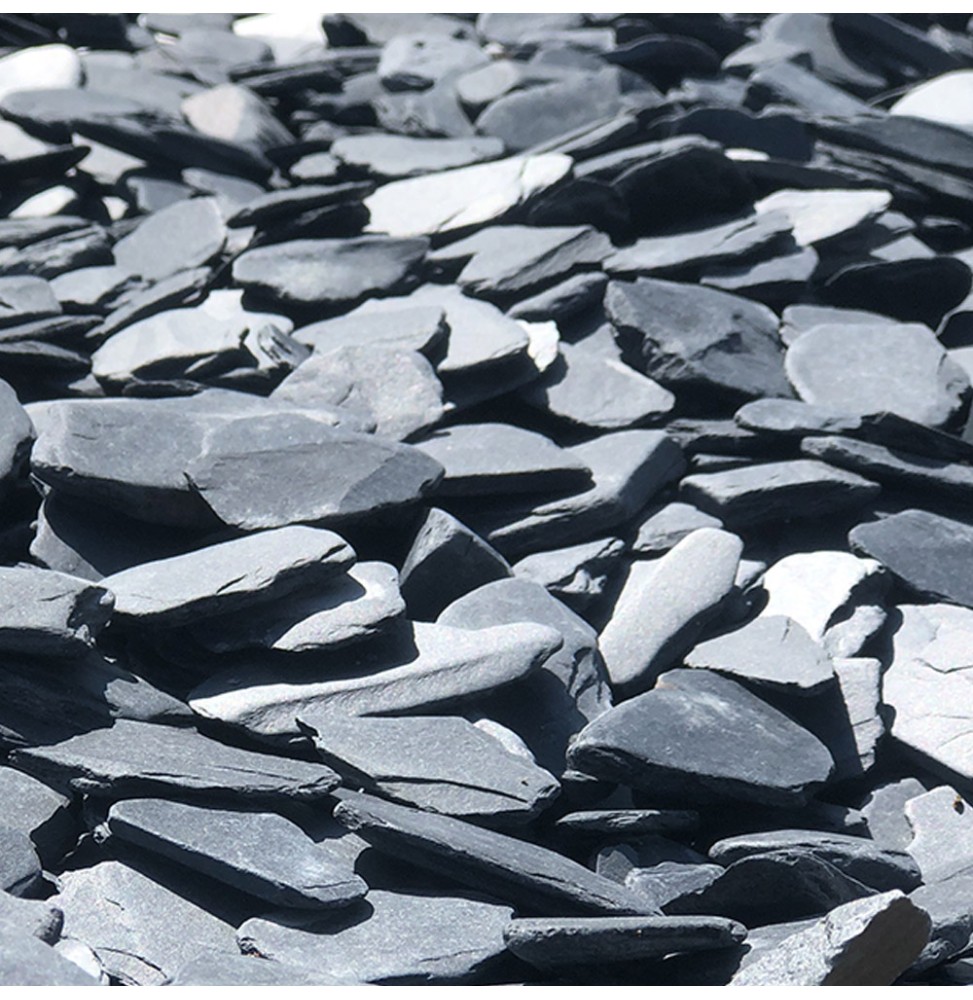 Concassé ardoise naturelle 40/60mm en sac 25 Kg