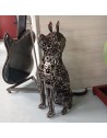 Chien sculpture métallique 90x70x35cm