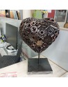 Coeur sculpture métallique 45x30x20cm