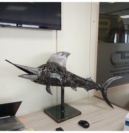 Poisson espadon sculpture métallique 60x110x45cm