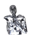 Buste silence sculpture métallique 75x40cm