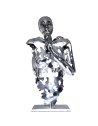 Buste silence sculpture métallique 75x40cm