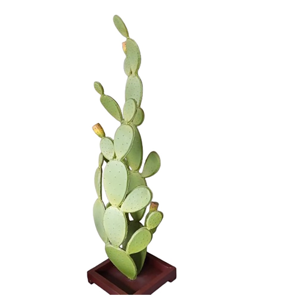 Cactus sculpture métallique 180x55x45cm