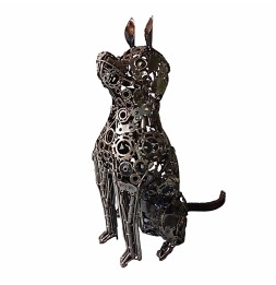 Chien sculpture métallique...