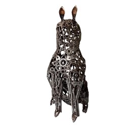 Chien sculpture métallique 90x70x35cm