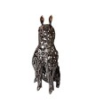 Chien sculpture métallique 90x70x35cm