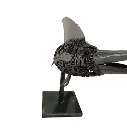 Poisson espadon sculpture métallique 60x110x45cm