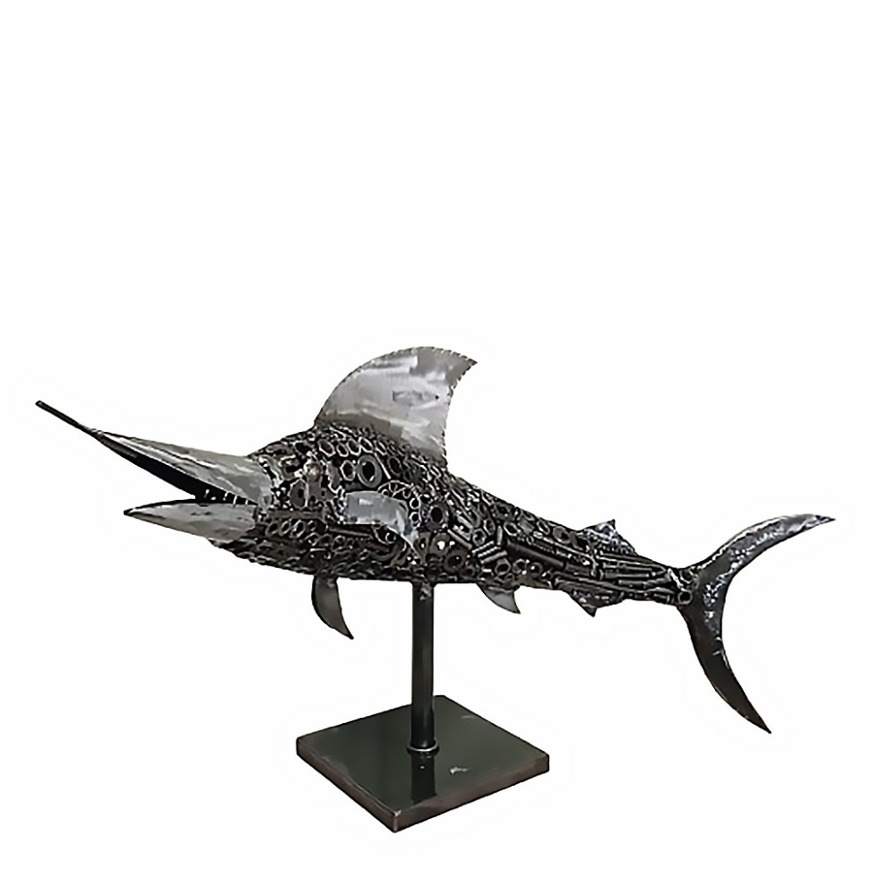 Poisson espadon sculpture métallique 60x110x45cm