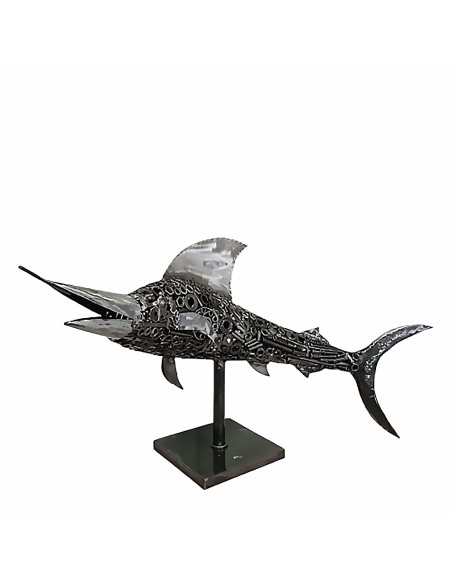 Poisson espadon sculpture métallique 60x110x45cm