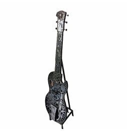 Guitare électrique sculpture métallique 145x45x35cm
